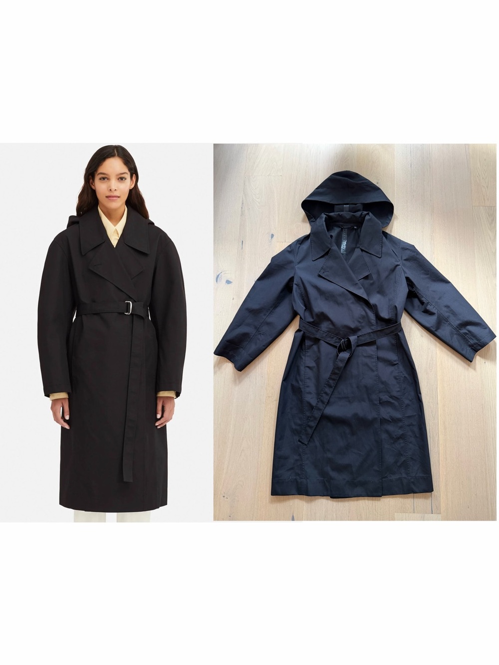 Uniqlo U x Lemaire Waterproof Trench Coat Black Size L | Like New